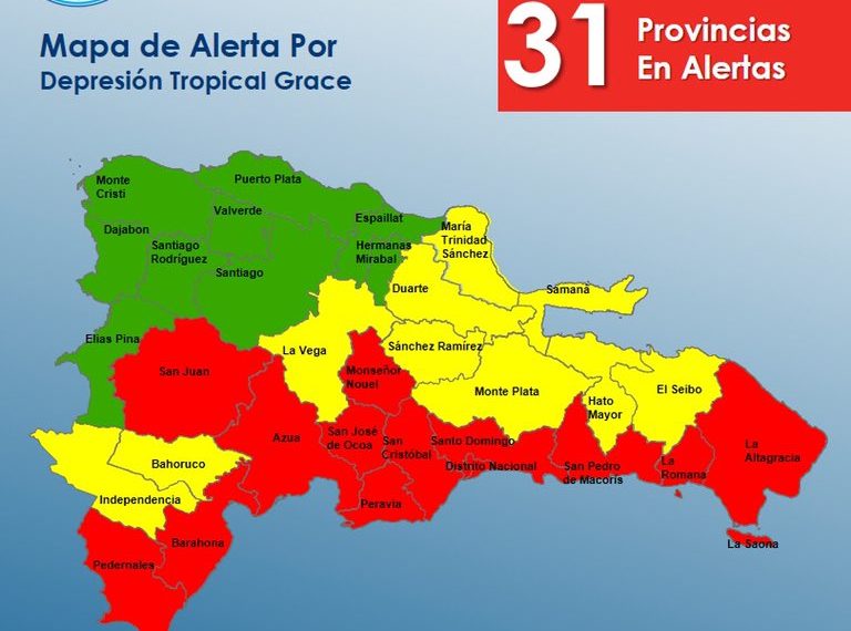 Barahona Es De Las 12 Provincias Que El COE Mantiene En Alerta Roja