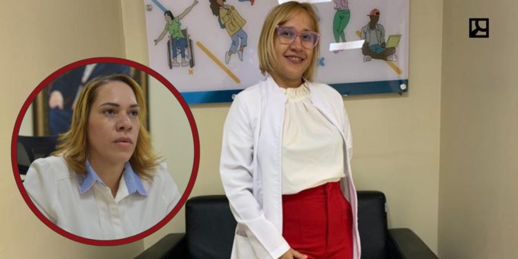 Dos mujeres al frente del Hospital Jaime Mota