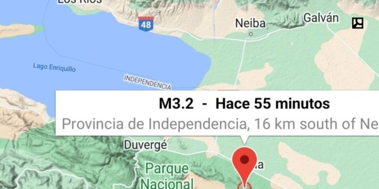 Temblor 3.2 tiene lugar en Duvergé