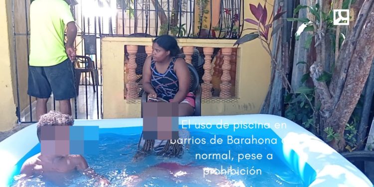 Barahoneros usaron piscinas barriales