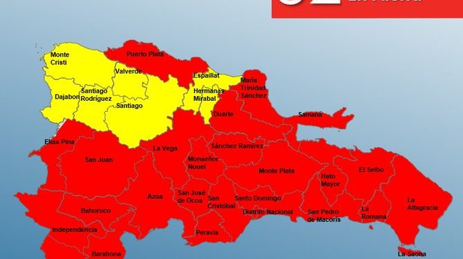 Barahona «permanece» en alerta roja