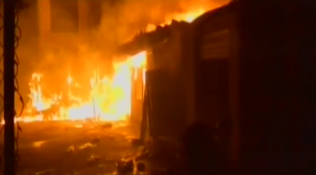 Incendio en mercado en Dajabón