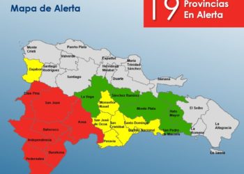 Barahona y otras 6 provincias en alerta roja