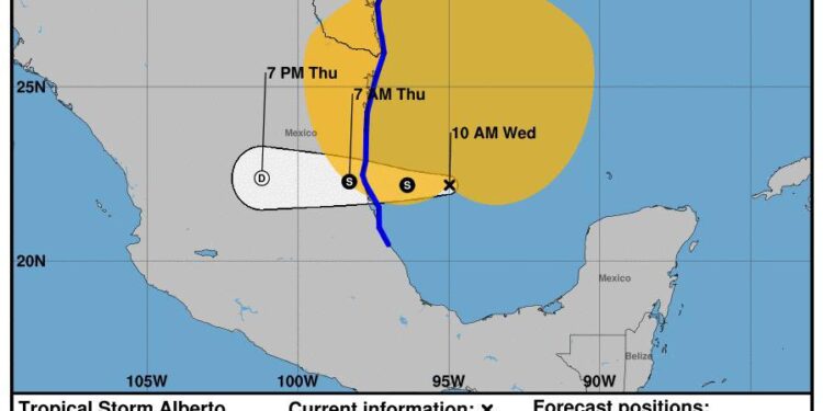 Alberto «primera» tormenta tropical de la temporada