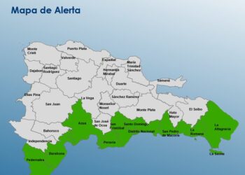 Barahona entre las 10 provincias en alerta verde