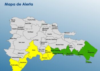 Barahona pasa de alerta verde a amarilla junto a otras 4 provincias