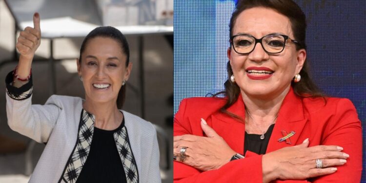 Primera mujer presidenta de Honduras felicita a la primera electa en Mexico
