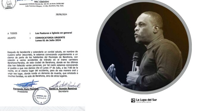 Pastores anuncian jornada de “oración” por accidentes de tránsito en Barahona