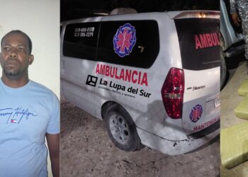 Transportaba droga en ambulancia con una persona que simulaba estar enferma