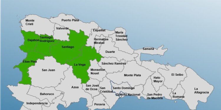 COE coloca 5 provincias en alerta verdes
