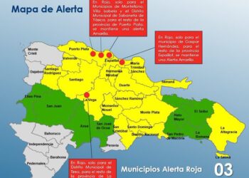 Colocan varias provincias en alerta roja