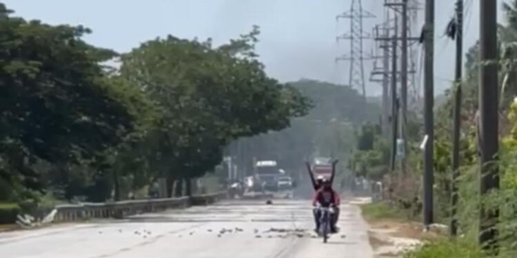 Violenta protesta en Habanero