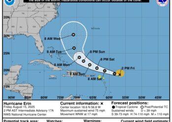 Erin alcanza categoría 2