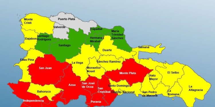 Ahora Independencia entre provincias en alerta Roja