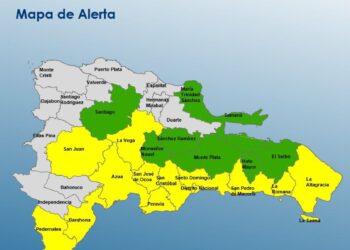 COE coloca 20 provincias en alerta amarilla y verde
