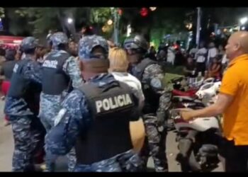Varios detenidos durante pelea en parque Tamayo anoche