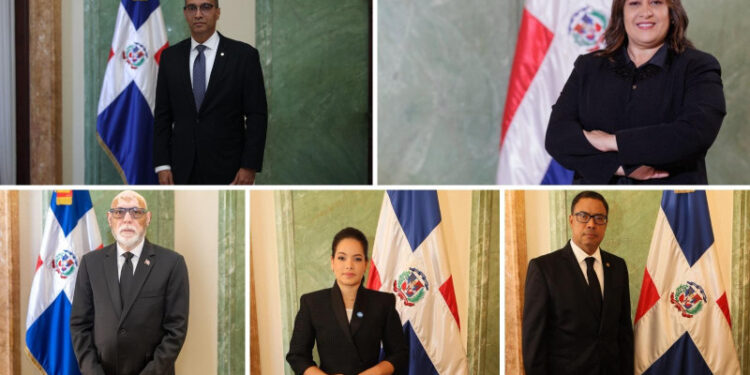 Francisco Alarcón Polanco, Miguelina Ureña Núñez, Manuel Aurelio Victoria, Yorlin Lisett Vásquez Castro y Namphi Andrés Rodríguez