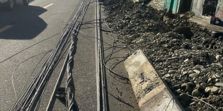 La Empresa Distribuidora de Electricidad del Sur (Edesur) informó que sus brigadas técnicas trabajan de manera continua para reponer al menos siete postes del tendido eléctrico