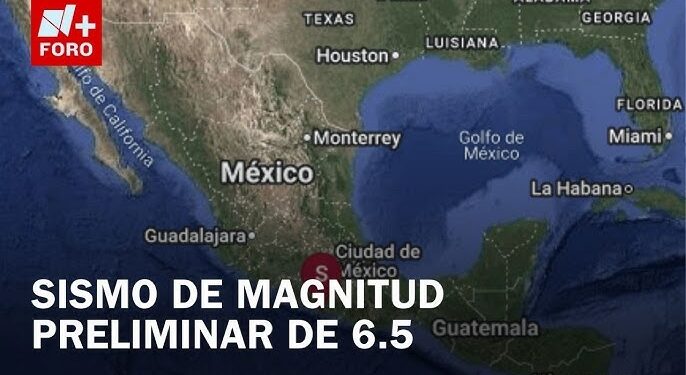 Sismo de magnitud 6.5 sacude México con epicentro en Guerrero