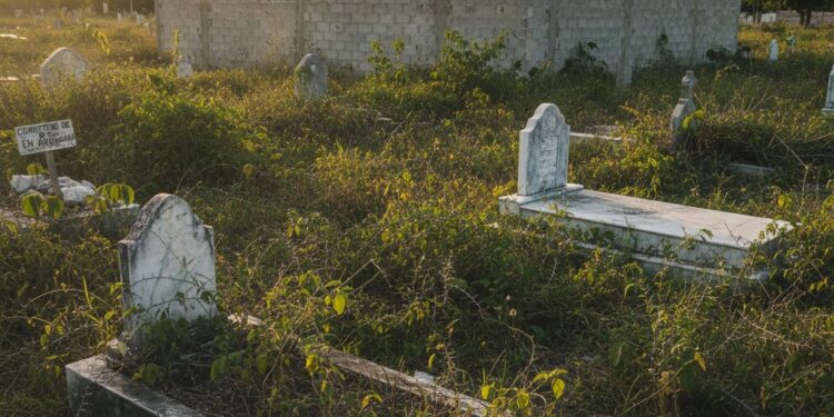 Cementerio del Distrito Municipal de Mena en total abandono