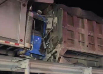 Accidente múltiple en la carretera Sánchez en Yaguate