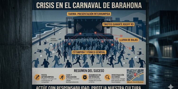 «A rabazos limpios»: Tiroteo empaña cierre Carnaval de Barahona