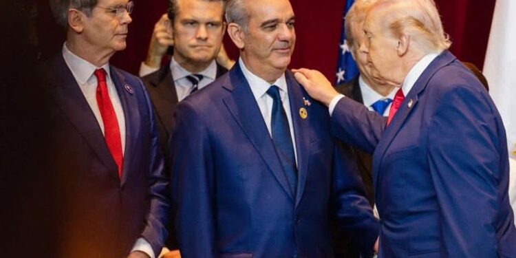 Luis Abinader reacciona ante ataque de Trump la noche de este sábado. Fuente externa