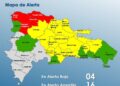 COE mantiene 4 provincias en alerta roja por lluvias de vaguada