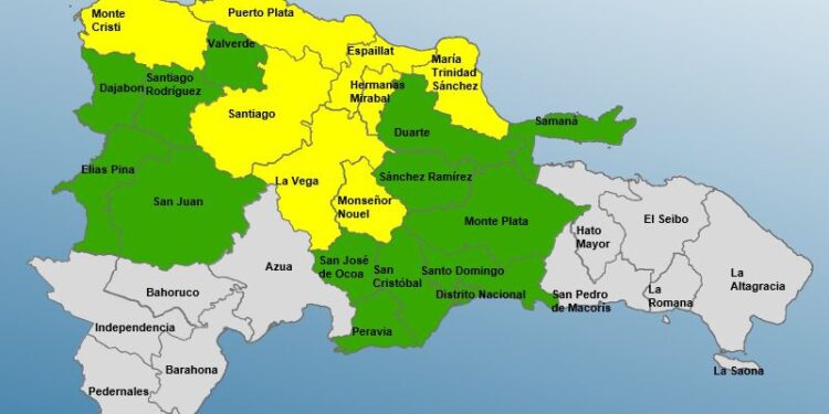 El COE aumenta a 08 las provincias en alerta amarilla por vaguada