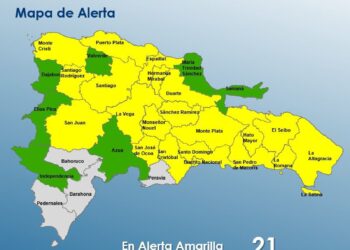 COE eleva a 20 provincias y el DN en alerta amarilla por lluvias