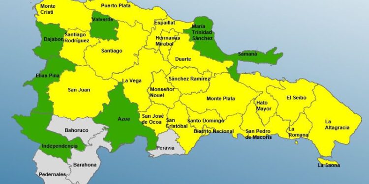 COE eleva a 20 provincias y el DN en alerta amarilla por lluvias