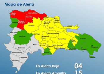 COE coloca 4 provincias en alerta roja y 15 en amarilla