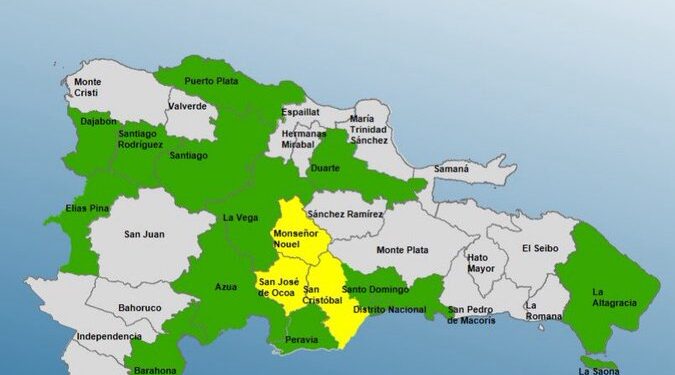 COE aumenta provincias en alerta por lluvias