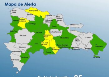 COE aumenta a 5 provincias en amarilla y 11 en verde
