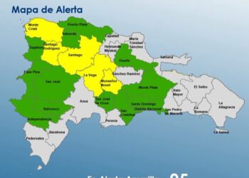 COE amplía alerta en RD por persistencia de lluvias