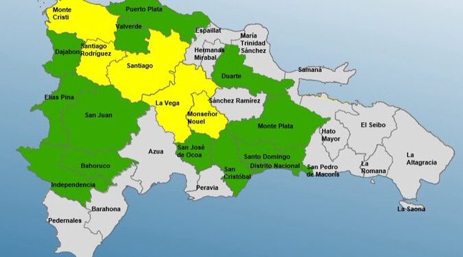 COE amplía alerta en RD por persistencia de lluvias