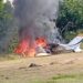 Avioneta incendiada en Fuerza Aérea en Dajabón