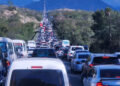 ¡Tapón kilométrico! desde Circunvalación de Baní al cruce de Ocoa