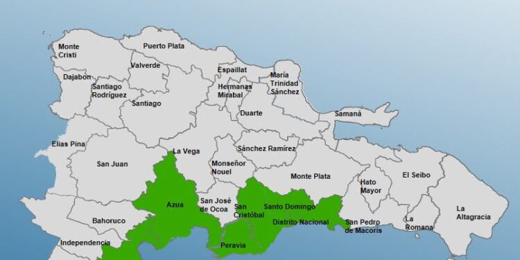 COE coloca 6 demarcaciones en alerta verde