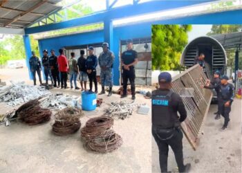 Policía ocupa metales robados en centros de acopio de Barahona