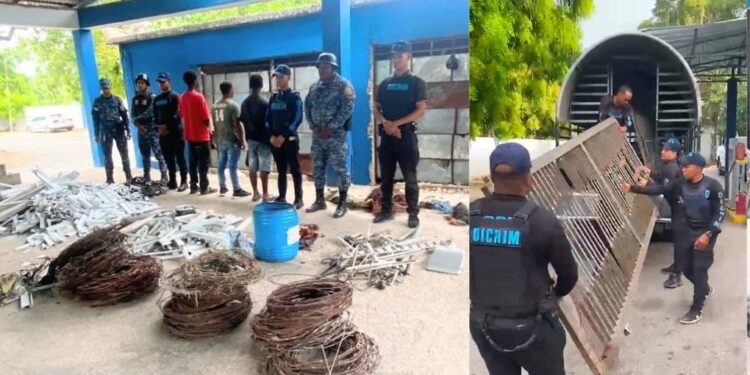 Policía ocupa metales robados en centros de acopio de Barahona