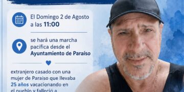 Paraíso convoca marcha por muerte de ciudadano español