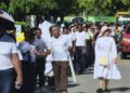 Cerca de 500 estudiantes de las escuelas salesianas de Barahona marcharon por la paz con el lema “La paz comienza contigo”.
