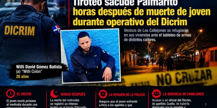 Se registra tiroteo anoche en el barrio Palmarito