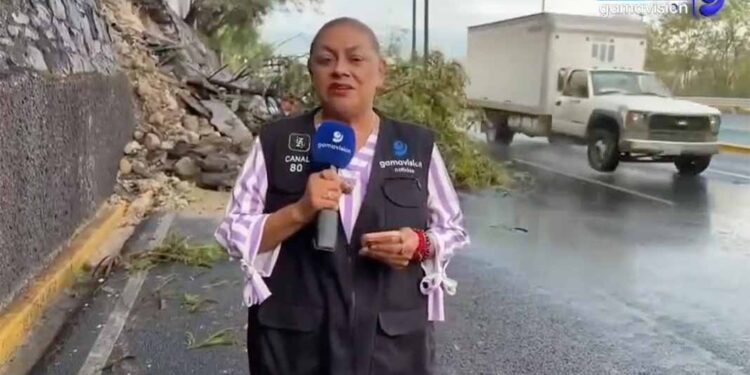 Una camioneta atropelló a la reportera Alma de la Rosa y al camarógrafo Cristo Morales