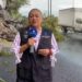 Una camioneta atropelló a la reportera Alma de la Rosa y al camarógrafo Cristo Morales