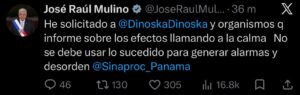 Presidente de Panamá, José Raúl Mulino