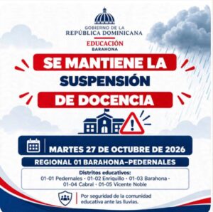 Comunicado de suspensión de docencia