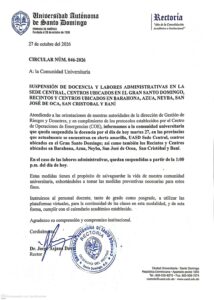 Comunicado UASD