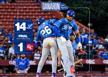 Paliza azul: Licey vence 14-1 a los Gigantes